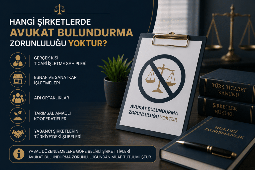 hangi sirketlerde avukat bulundurma zorunlulugu yok Hangi Şirketlerde Avukat Bulundurma Zorunluluğu Yoktur?
